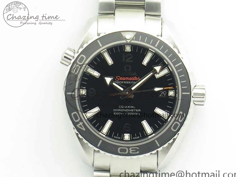 0321 Sleek Planet Ocean Professional Ceramic Bezel 42mm 1:1 MK Best Edition Silver Markers On SS Bracelet A 8085